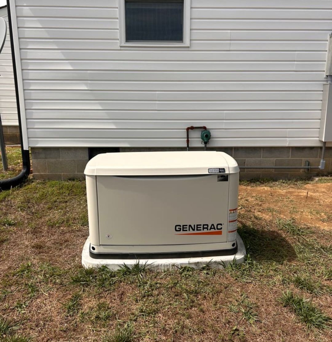 Generac standby generator outside a home