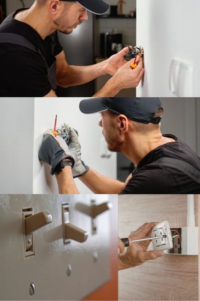 New outlets and light switches being installed